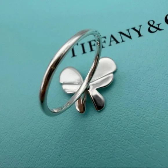 Tiffany & Co new size 8 love bug collection butterfly ring - Picture 6 of 10